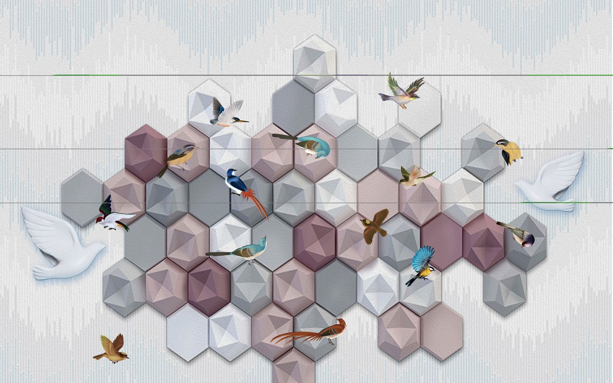 Графические миниатюры птиц